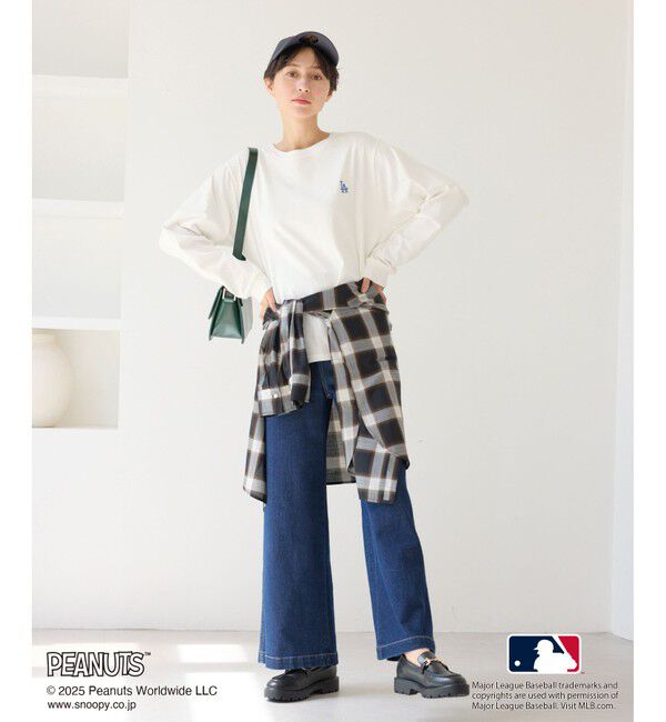Rope&rsquo;Picnic「【PEANUTS&times;MLB COLLECTION by ROPE' PICNIC】ロングスリーブTee」|Tシャツ・カットソー|