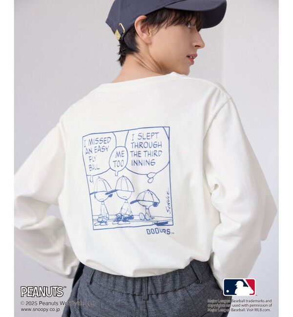 Rope&rsquo;Picnic「【PEANUTS&times;MLB COLLECTION by ROPE' PICNIC】ロングスリーブTee」|Tシャツ・カットソー|ホワイト系(12)