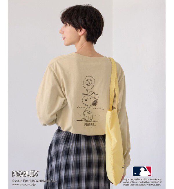 Rope&rsquo;Picnic「【PEANUTS&times;MLB COLLECTION by ROPE' PICNIC】ロングスリーブTee」|Tシャツ・カットソー|ベージュ(27)
