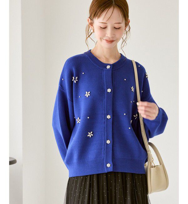 Rope&rsquo;Picnic「ビジューニットカーディガン」|カーディガン|