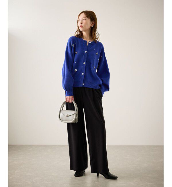 Rope&rsquo;Picnic「ビジューニットカーディガン」|カーディガン|