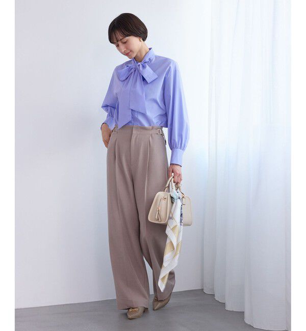 Rope&rsquo;Picnic「ボウタイリボンシャツ/花粉ガード・防シワ」|シャツ・ブラウス|