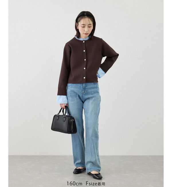 Rope&rsquo;Picnic「襟フリルドッキングカーディガン」|カーディガン|