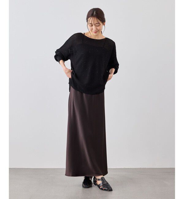 Rope&rsquo;Picnic「プチスパンコールメッシュニット」|ニット・セーター|