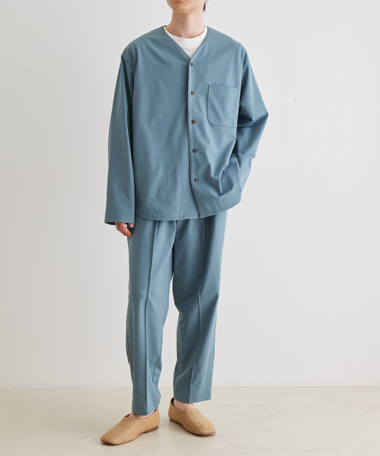 ADAM ET ROPE'「ボックスシルエット ジャージー カーディガン / 速乾 / 冷感 / イージーケア / ユニセックス」|カーディガン|