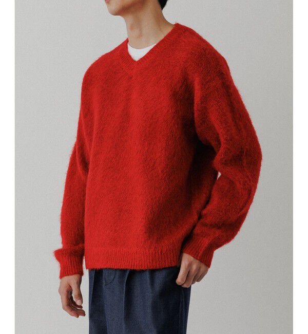 ADAM ET ROPE'「モヘアミックス オーバーサイズ Vネックニット」|ニット・セーター|