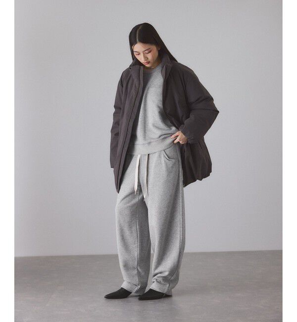 ADAM ET ROPE'「ウールミックスコクーンイージーパンツ」|チノ|