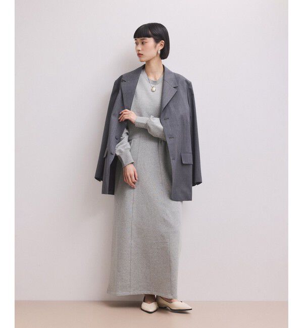 ADAM ET ROPE'「【WEB限定】ウエストリブスウェットワンピース」|ワンピース|
