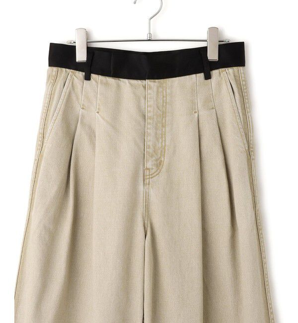 ADAM ET ROPE'「【EMOELLE】ドレスデニムパンツ（バイオ加工）」|デニム|