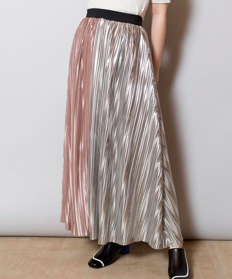  「切替ランダムプリーツスカート」|スカート|PINK