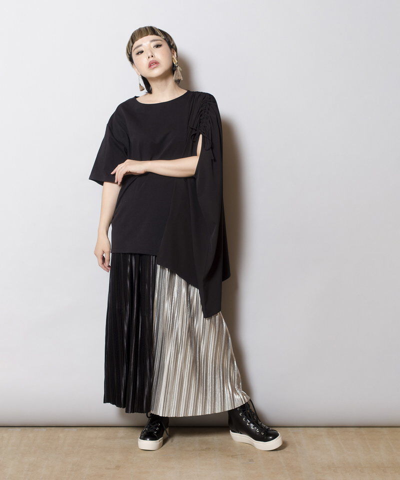  「切替ランダムプリーツスカート」|スカート|