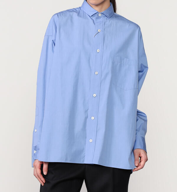  「TICCA | コットン スクエアビッグシャツ WOMEN」|シャツ・ブラウス|BLUE