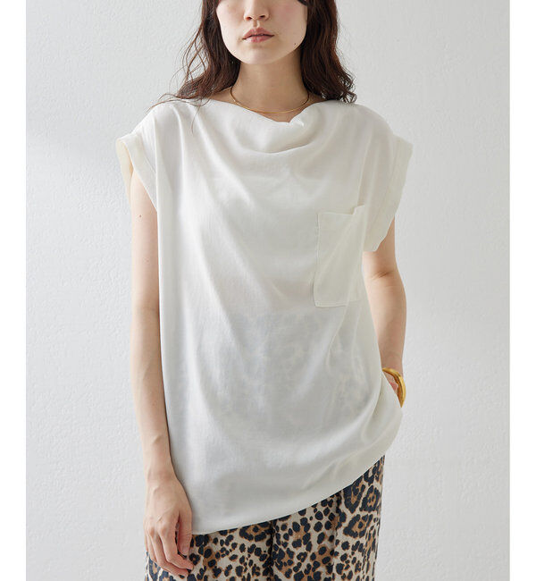  「サテンワッシャーノースリーブブラウス」|シャツ・ブラウス|