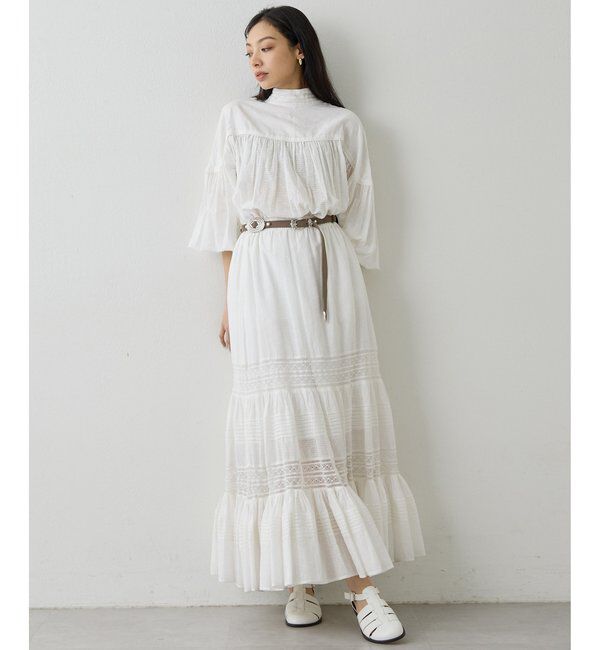  「コットンギャザーマキシスカート」|スカート|