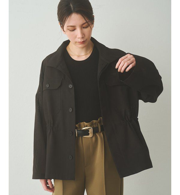 Drawing Numbers「【Drawing Numbers】メッシュミリタリージャケット」|その他|ブラック