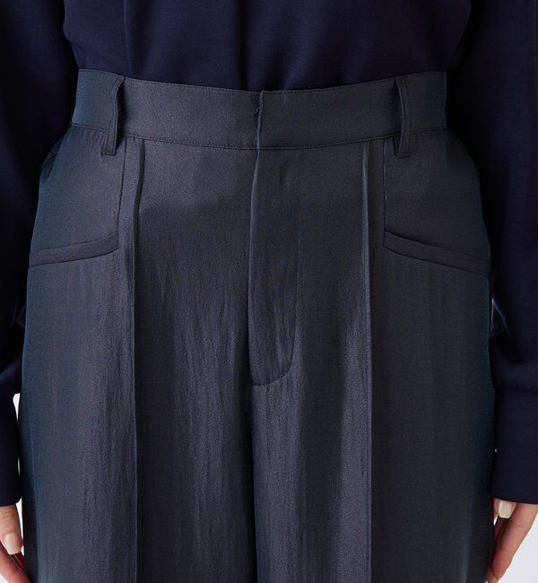  「サテンワイドパンツ」|チノ|