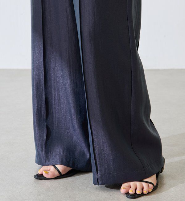  「サテンワイドパンツ」|チノ|
