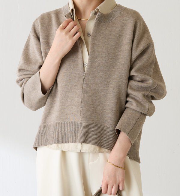  「スウェットライクラウンドヘムニット」|ニット・セーター|