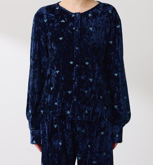  「刺繍ベロアカットソー」|Tシャツ・カットソー|