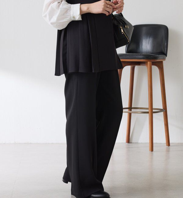  「【２サイズ展開】ツイルフレアパンツ/セットアップ/セレモニー」|チノ|