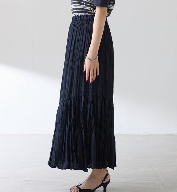  「ワッシャーナナメ切替スカート」|スカート|