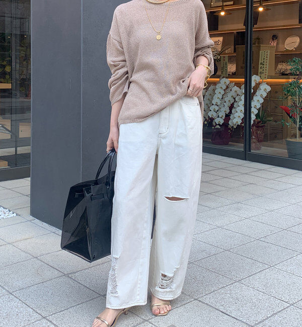  「ミドルオンスダメージデニム」|デニム|