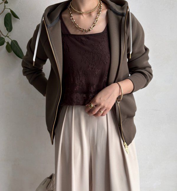  「プラムダンボールジップフーディー」|Tシャツ・カットソー|モカ