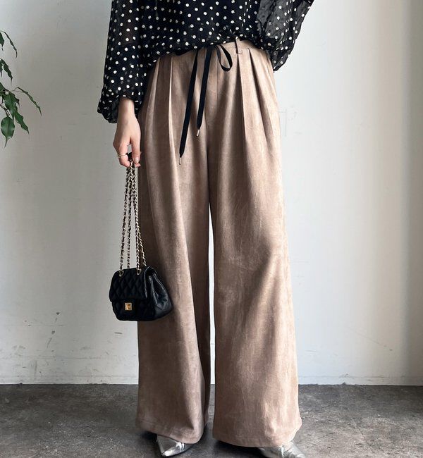  「スウェードタックパンツ」|チノ|