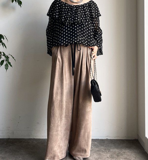  「スウェードタックパンツ」|チノ|