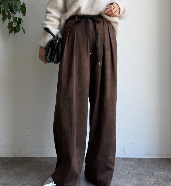  「スウェードタックパンツ」|チノ|