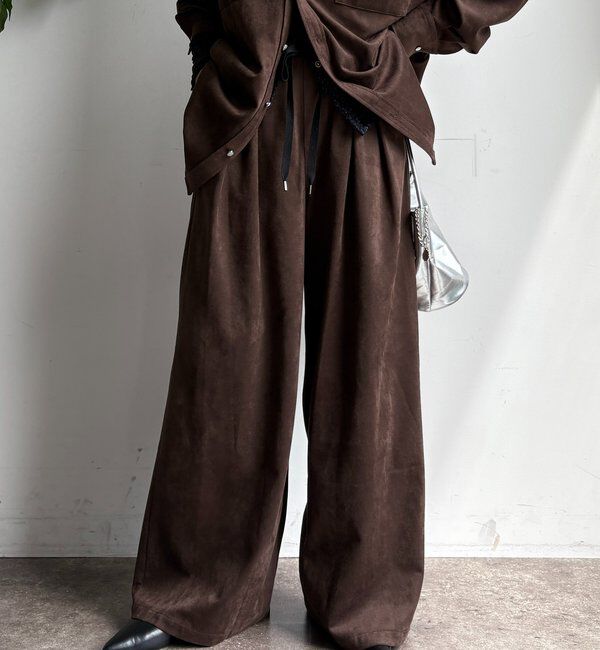  「スウェードタックパンツ」|チノ|