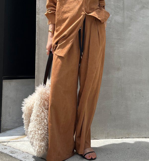  「スウェードタックパンツ」|チノ|