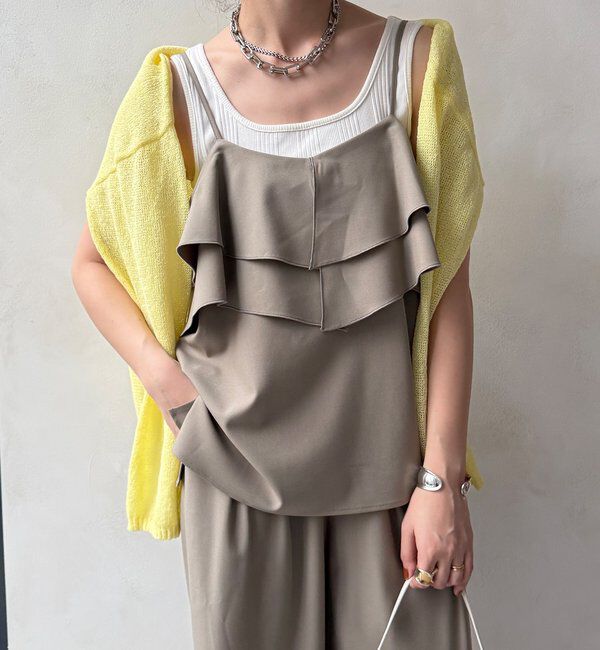  「ドライタッチフリルキャミ」|シャツ・ブラウス|