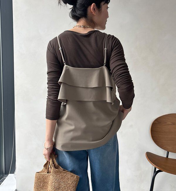  「ドライタッチフリルキャミ」|シャツ・ブラウス|