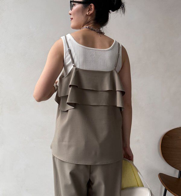  「ドライタッチフリルキャミ」|シャツ・ブラウス|