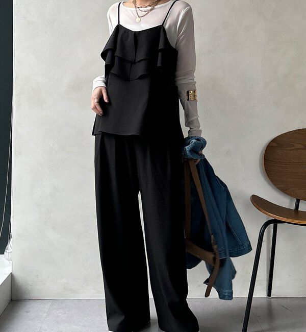  「ドライタッチフリルキャミ」|シャツ・ブラウス|