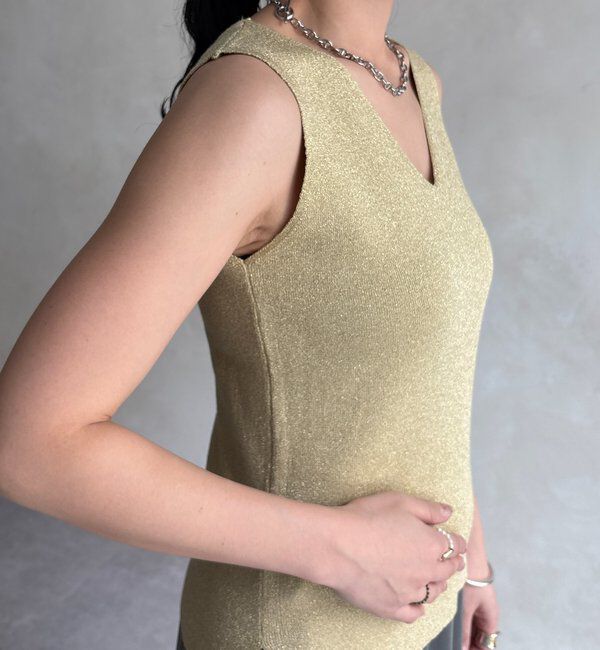  「前後2WAYラメニットタンク」|ニット・セーター|