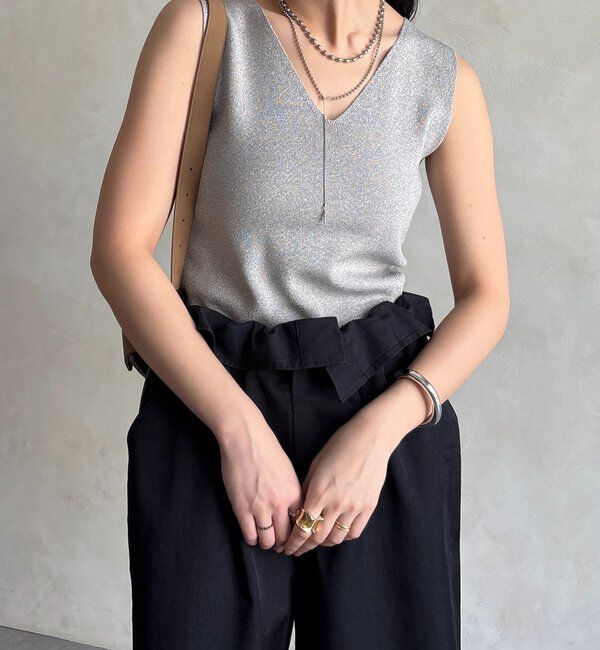  「前後2WAYラメニットタンク」|ニット・セーター|