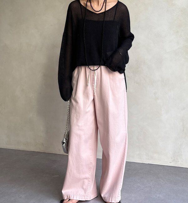  「前後2WAY鹿の子編みプルオーバー」|ニット・セーター|