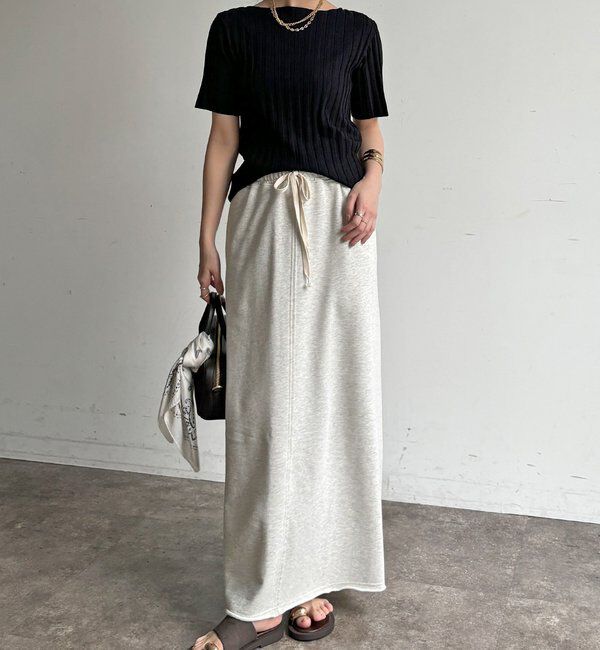  「【WEB限定】ワイドリブハーフスリーブプルオーバー」|ニット・セーター|