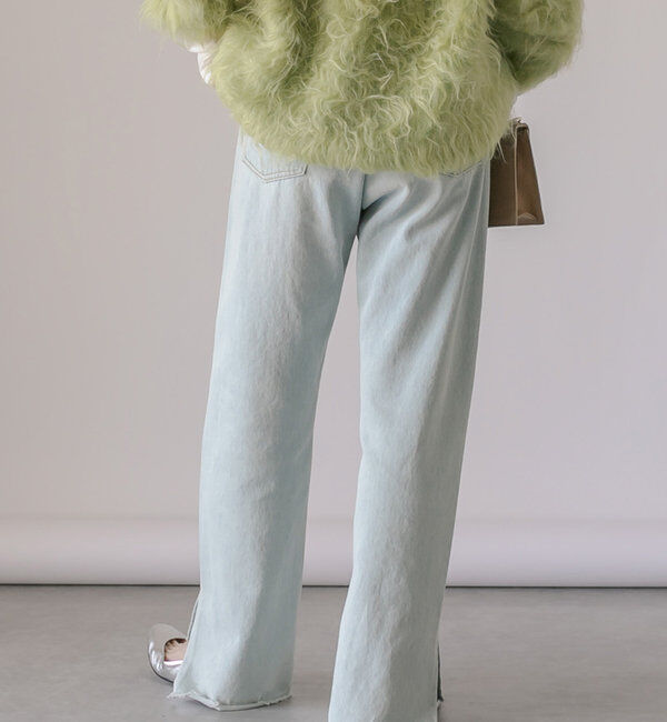  「【全骨格美脚見え！】slit DENIM」|デニム|