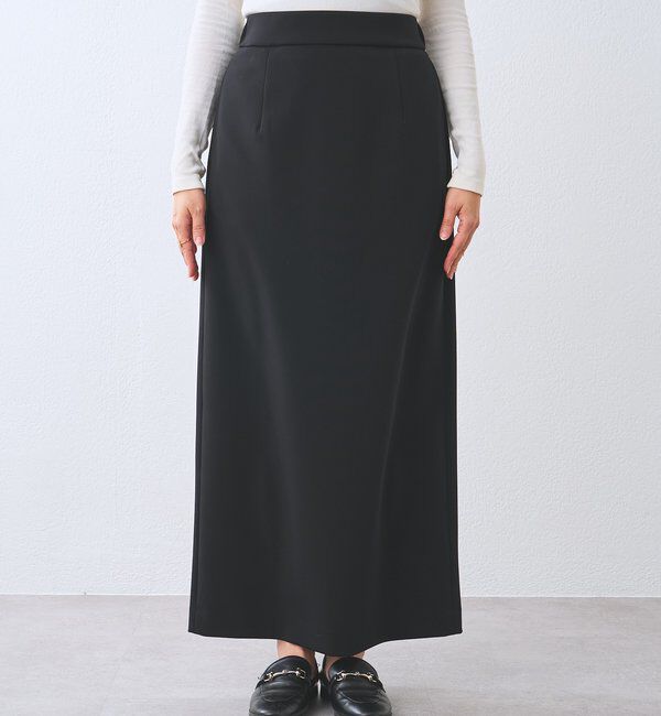  「【ストレスフリー/シーズンレス】ストレッチダンボールIラインスカート」|スカート|