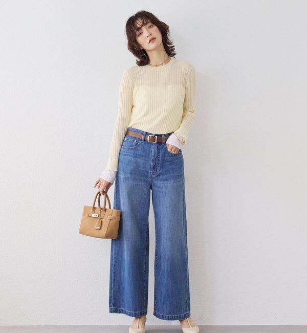  「【RIMH（リムエイチ）】クリーンワイドデニム」|デニム|