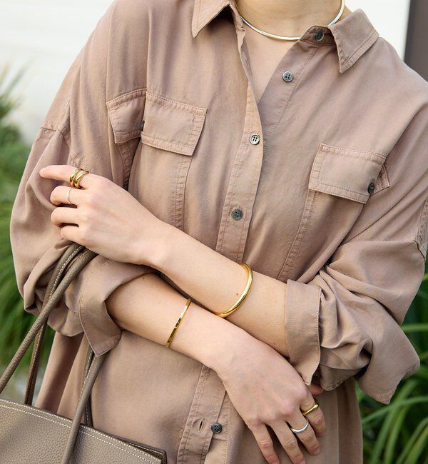  「【セットアップ可/新色追加】ガーメントダイワイドシャツ」|シャツ・ブラウス|モカ