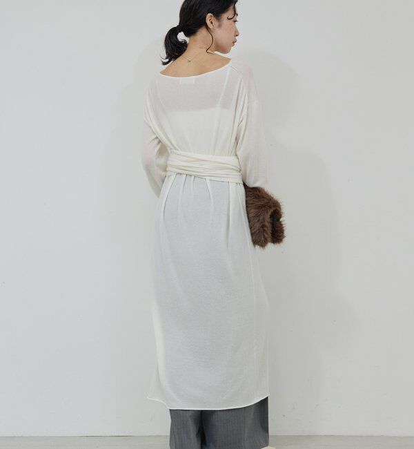  「【25th記念アイテム】ベルト付きロングニットワンピース」|ワンピース|