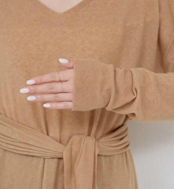  「【25th記念アイテム】ベルト付きロングニットワンピース」|ワンピース|