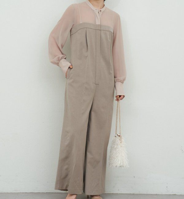  「シアーコンビネゾン」|ワンピース|ベージュ