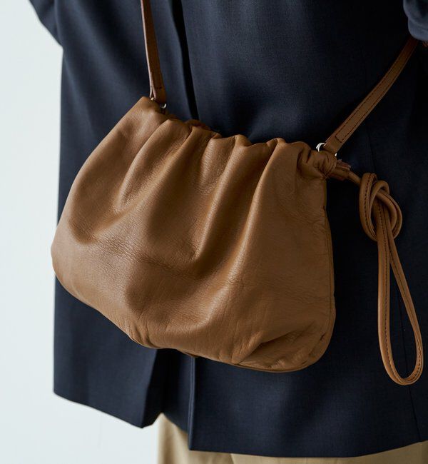  「レザー巾着4WAYショルダーバッグ」|ショルダー・メッセンジャー|