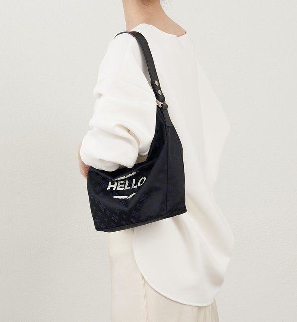  「ステンシル風プリント ナイロン2WAYミニショルダーバッグ」|ショルダー・メッセンジャー|