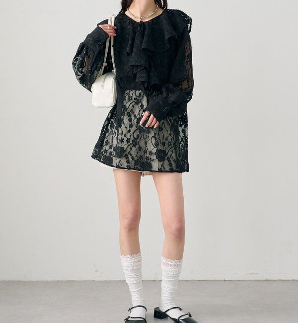  「ラッフルカラーブラウス」|シャツ・ブラウス|